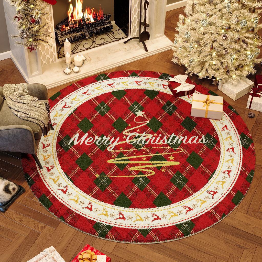 Imitation Kaschmir Teppich Schlafzimmer Schmutzabweisend und Pflegeleicht Imitation Kaschmir Teppich Haushalt Weihnachten Dekorative Fußmatten