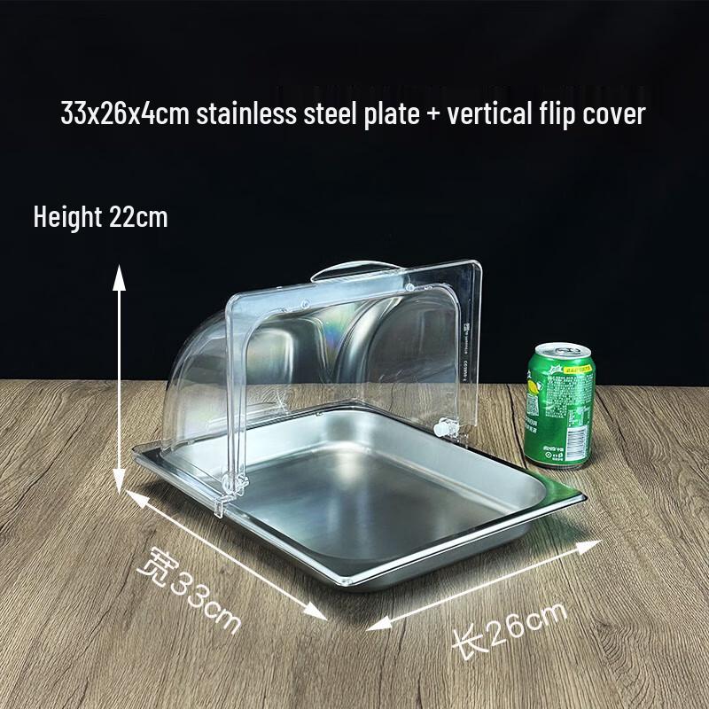 Food Grade Buffet Display Tray with Vertical Flip Lid