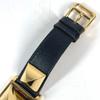 HERMES Medor Quartz Bracelet Watch Watch Clock Wristwatch Leather Black