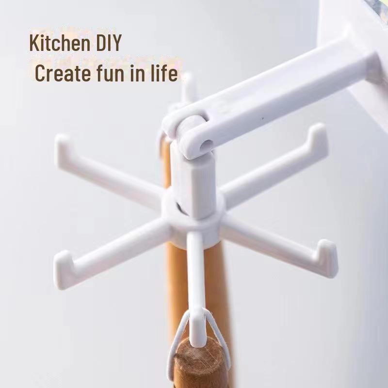 360° Rotating Wall-Mounted Kitchen Storage Hooks