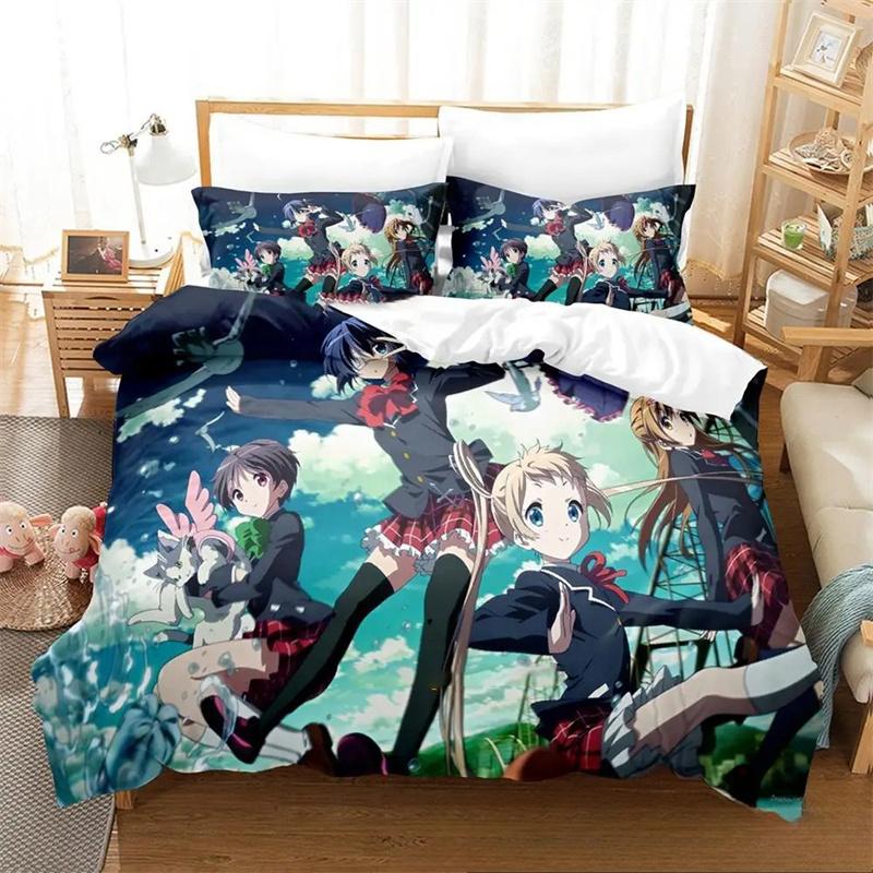 Durable Lightweight Twin Queen King Anime Love Chunibyo Other Delusions Boys Girls Size Bed Adult Quilt