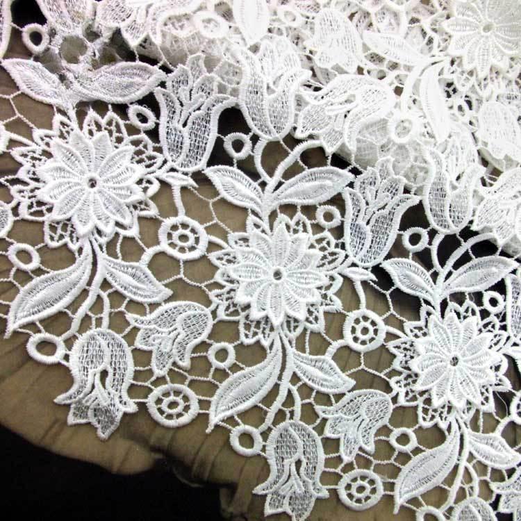 Water-Soluble Lace Full Accessories, Three-Dimensional Hollow Embroidery Cloth, Polyester Silk Embroidery Fabric, Heavy Industry Decal