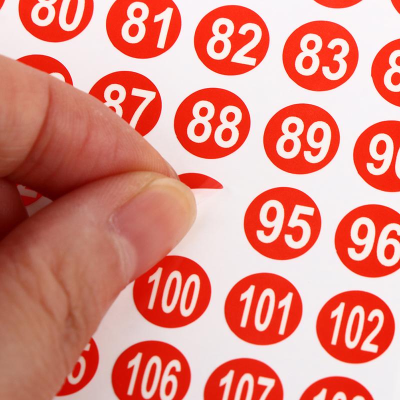 3Sheets Number Sticker 1-180 Label For Nail Polish Color Round Hologram Marking