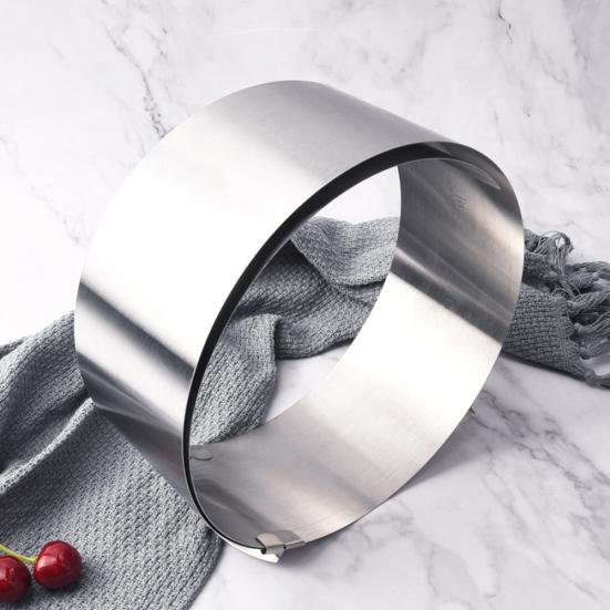 6-12inch Retractable Stainless Steel Circle Mousse Cake Ring DIY Baking Tool