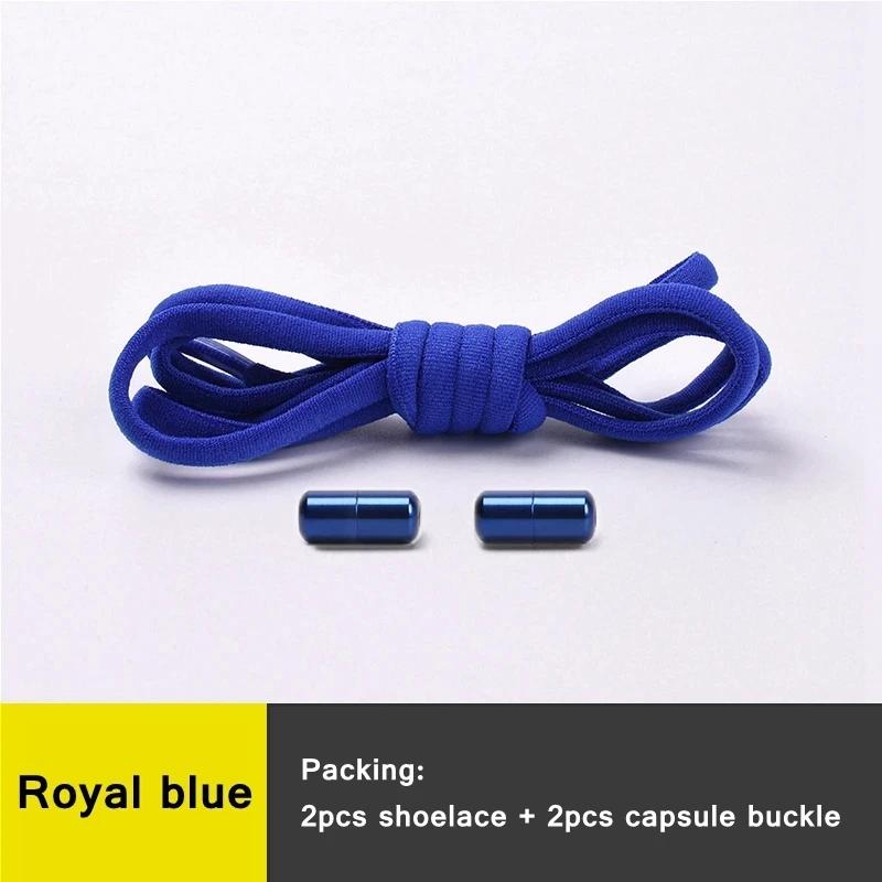 New Version Elastic No Tie Shoelaces Metal Lock Shoe Laces for Kids Adult Sneakers Quick Shoelaces Semicircle Shoestrings