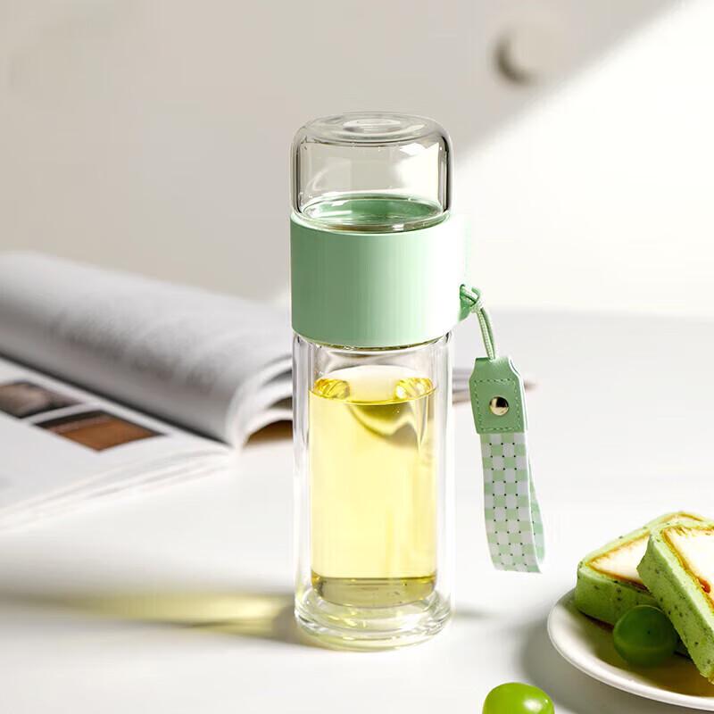 Fuguang G2229 Double-Layer Glass Tea Infuser Bottle