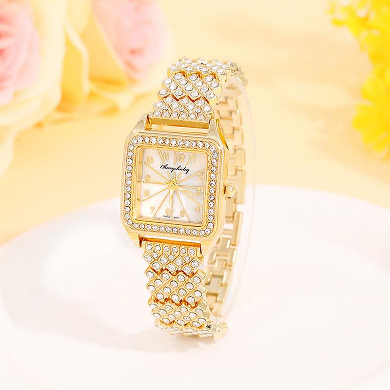 5PCS Fashion Womens Necklace Bracelet Watches Set Women Business Calendar Stainless Steel Quartz Watch Casual Wristwatch