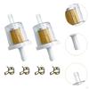 2Pcs Gas Inline Filter Moto Parts Clear Oil Stable Performance Sturdy