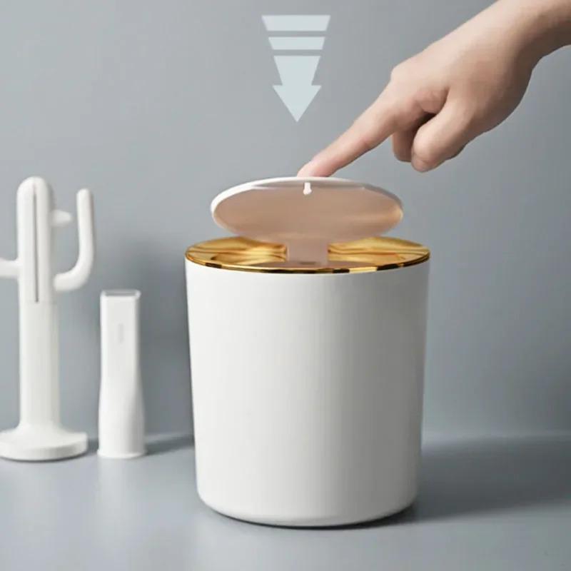 Mini Small Waste Bins Desktop Garbage Basket Home Table Plastic Trash Can Office Supplies Dustbins Sundries Barrel Box