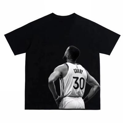 Stephen Curry Basketball Tshirt Unisex Minimalist Print Streetwear Oversized Fan Shirt Daily Style Y2k Short Sleeves Classic