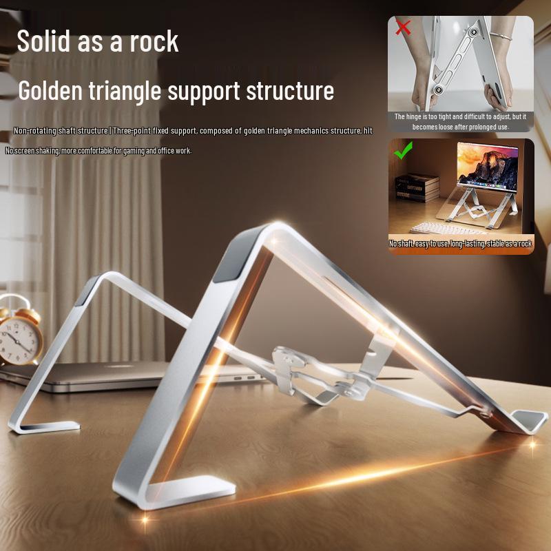 

Foldable Universal Laptop & Tablet Stand: Portable, Metal Cooling Base for Desk, Book, Game, or Lazy Use