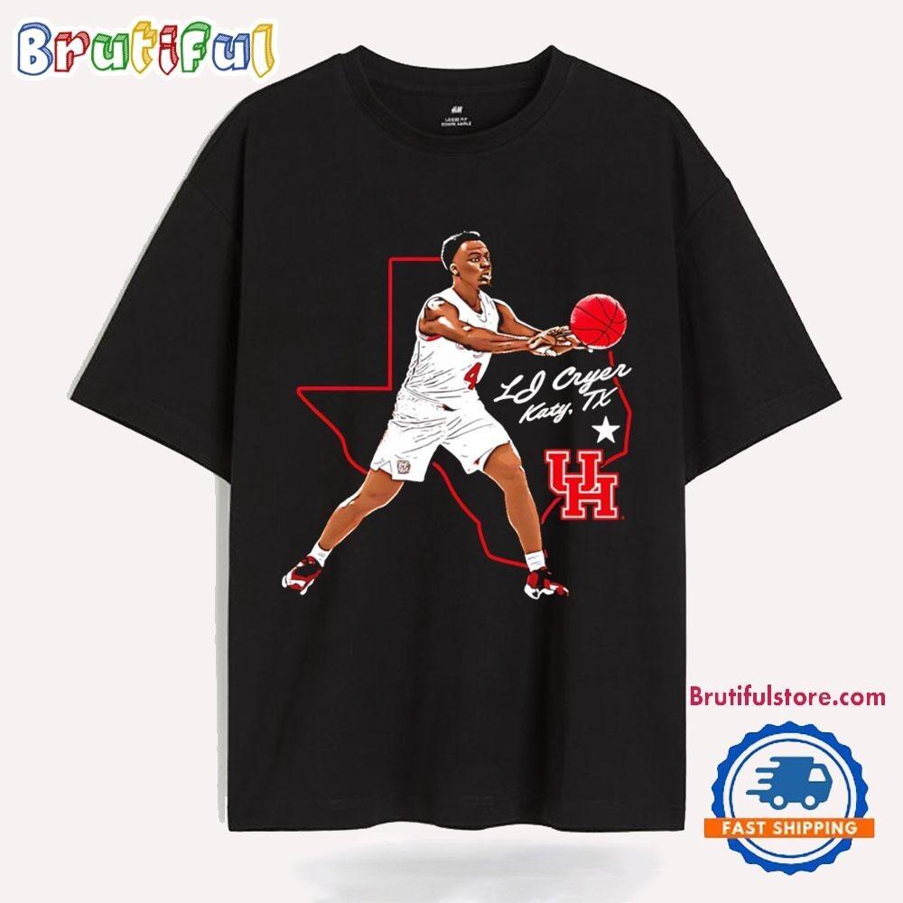 LJ Cryer Hou%ston Cougars Hometown Hero T Shirt Unisex T-Shirt L