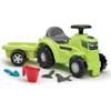 Traktor mit Anhänger - - Verstellbarer Sitz - Gartenzubehör - 12-36 Monate
