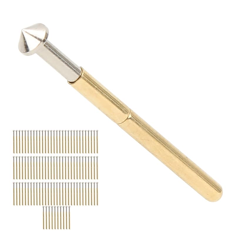 Spring Test Probes, 100Pcs P125-J High Accuracy Round Pogo Pins for PCB Board Testing Contact
