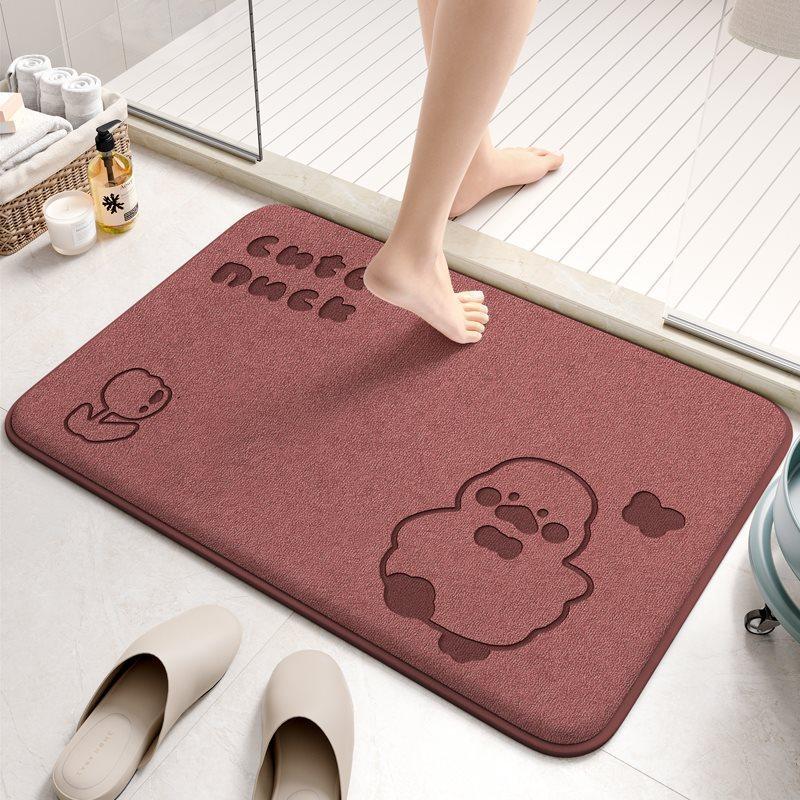 Thickened Memory Cotton Moisture-wicking Floor Mat Bathroom Bathroom Foot Mat Entry Door Mat Slip-resistant Cartoon Soiled No-wash Mat