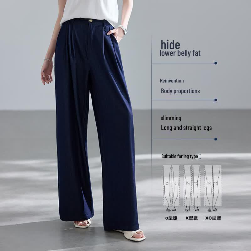 VICTORIA&VERA Wrinkle-Resistant Wide-Leg Trousers
