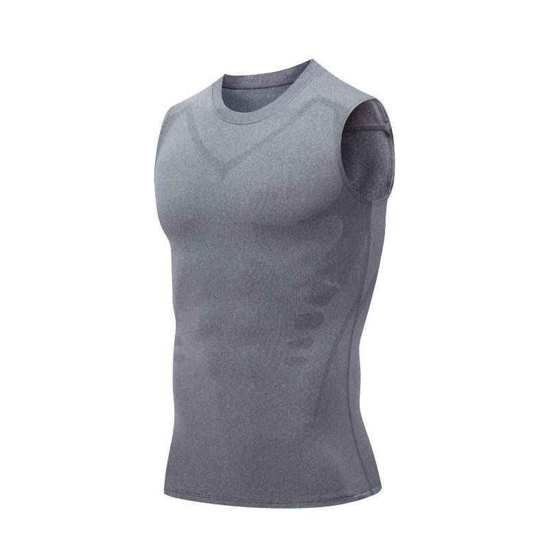 Maiou de compresie Tricou de sală Fără mâneci Uscare rapidă Îmbrăcăminte sportivă Vestă Fitness Bodybuilding Top pentru antrenament Musculatură