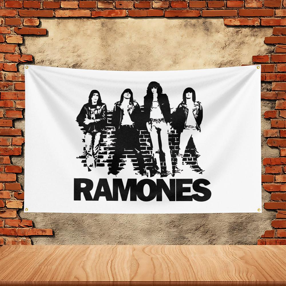 Ramones Band Party Flag Polyester Printed Flag Banner Tapestry for Garden Garage Decoration Concert Flag