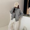 Winter new versatile age-reducing knitted splicing cotton-padded jacket design sense stand-up collar cold-proof and warm cotton-padded jacket women