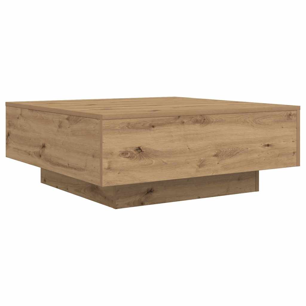Artisan Oak Coffee Table 80 X 80 X 31 Cm Engineered Wood
