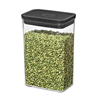 Pop Airtight Plastic Storage Containers for Kitchen Storage Dry Medium Matte Black Containers, 2.6L (Food, Condiments, Goods, Moisture-Proof),