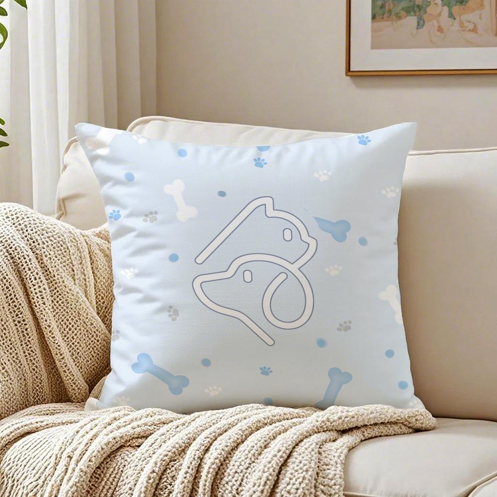 Animal Alphabet Cushion Cover Pillowcase Antidustmite Living Room Sofa Decor Cushion Room