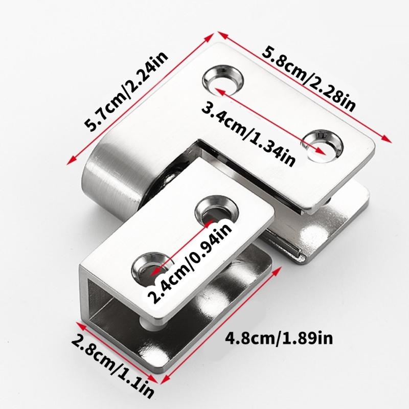 Rustproofed Toilet Partition Panel Fastener Corrosion Resistant Door Hinge Clamps For Commercial Restroom Installation