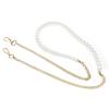 1pcs Metal Buckle Bag Strap Replacement Alloy Lobster Claw Clasps Imitation Pearl Chain  For Handbag