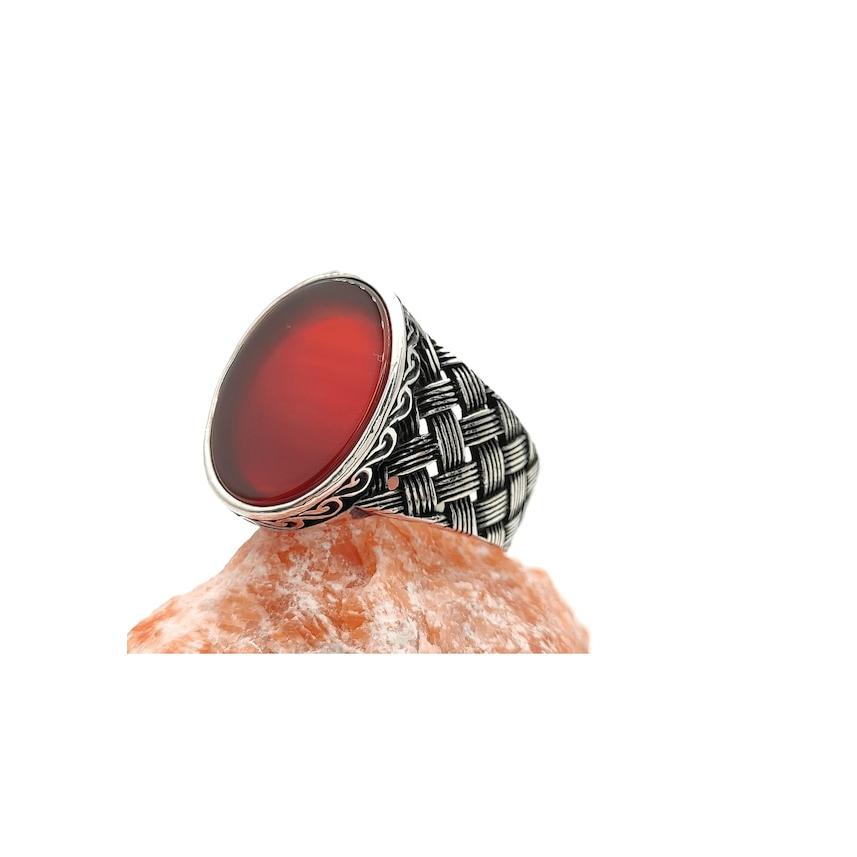 

Серебряное мужское кольцо с агатом (497028912)