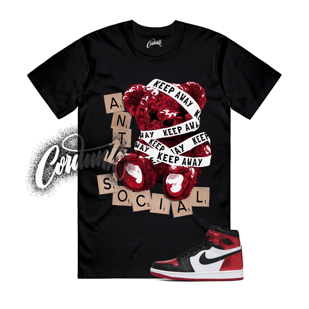 

1 Ruby Varsity Red Black White T Shirt Match ANTI S