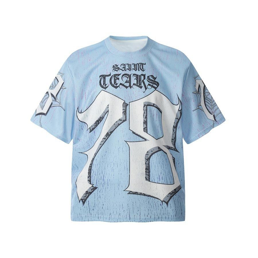 

Американская ретро футболка тай-дай свободного кроя из сетки для повседневной носки для мужчин и женщин, дышащая, быстросохнущая, с коротким рукавом, спортивная футболка, футболка оверсайз XXL