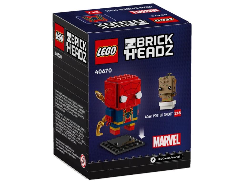 LEGO BrickHeadz Iron Spider-Man 40670 Spielzeugbausteine für Kinder ab 10 Jahren