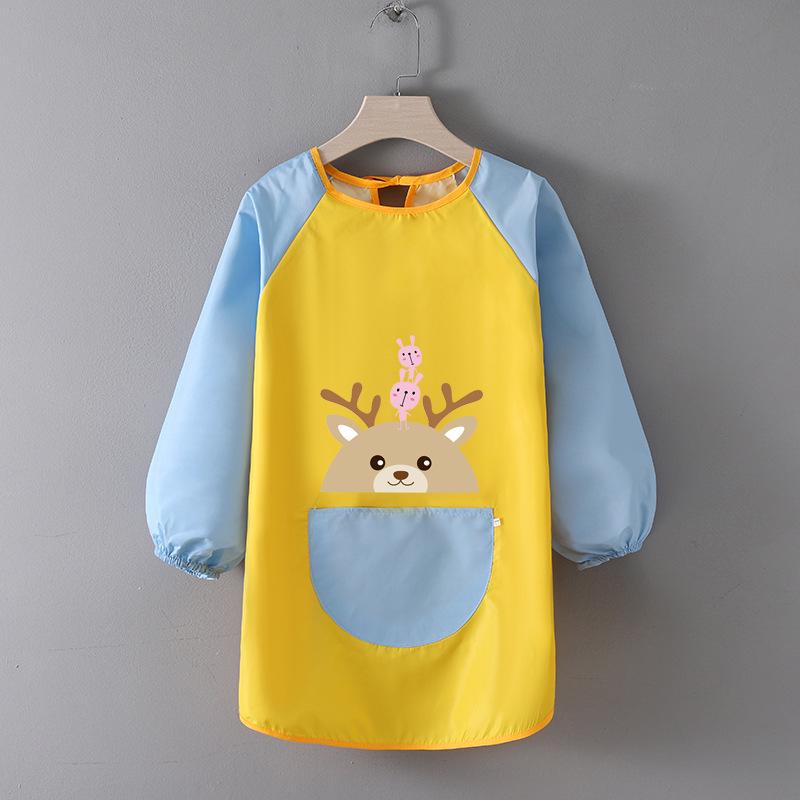 Children's Waterproof Art Smock with Logo - Reversible Apron for Painting and Eating  