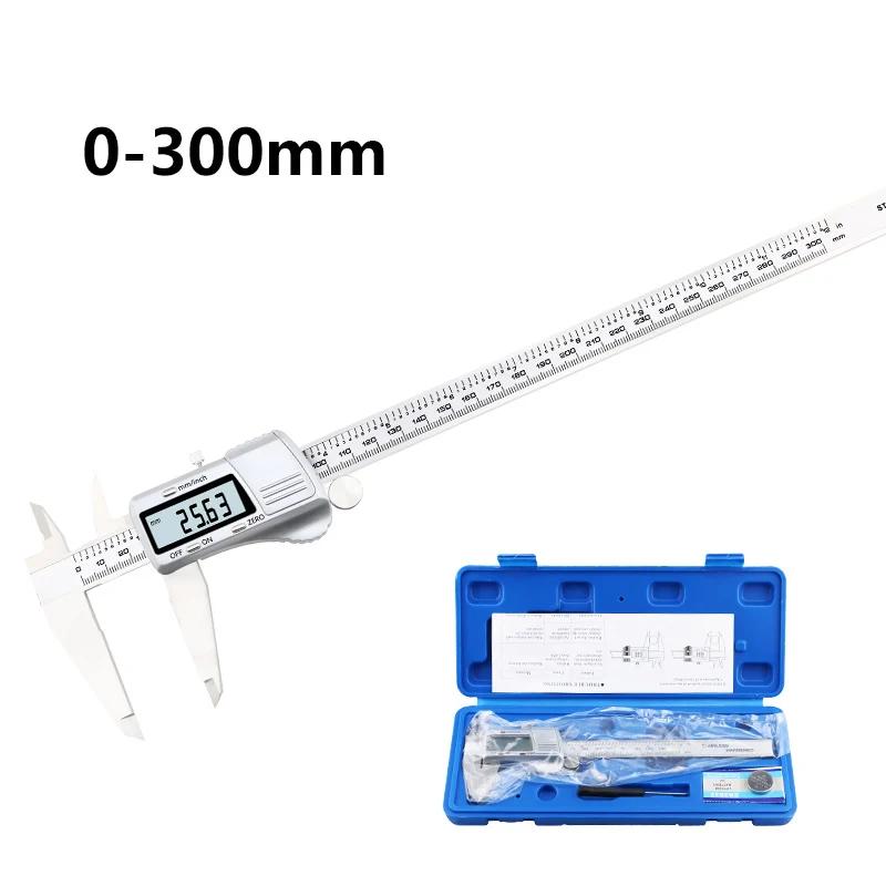 Industrial Digital Vernier Calipers LCD Caliper Gauge Electronic Measuring Stainless Steel Caliper 0-150 0-300 0-200mm