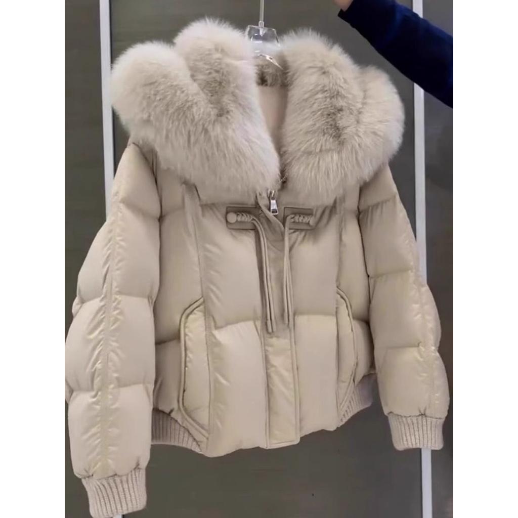 Winter Female Ultra Light Warm Coat Loose Ladies Cropped Jacket Winter Woman Parka Overcoat