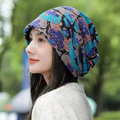 Headscarf for Middle-aged Elderly People Air-conditioned Sleeping Cap for Summer Thin Design Baotou Chemotherapy Postoperative Bald Women Sleeping Cap