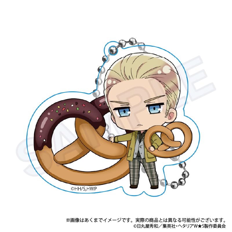 Y Line Hetalia WorldStars Trading Acrylic Keychains, Yummy! Ver. Vol.1, H70 x W70mm, Box of 8