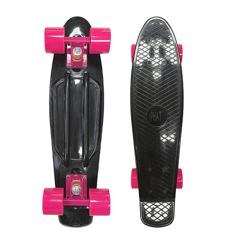 Colorful Children's Kick Skateboard - Fish Type Plastic, Four Wheels, for Street Surfing and Commuting