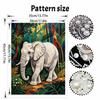 DIY Pearl Art Painting Majestic Elephant Handmade Craft Modern Wall Decor Leisure Relax Activity Nice Gift for Novice Art Practitioners Home