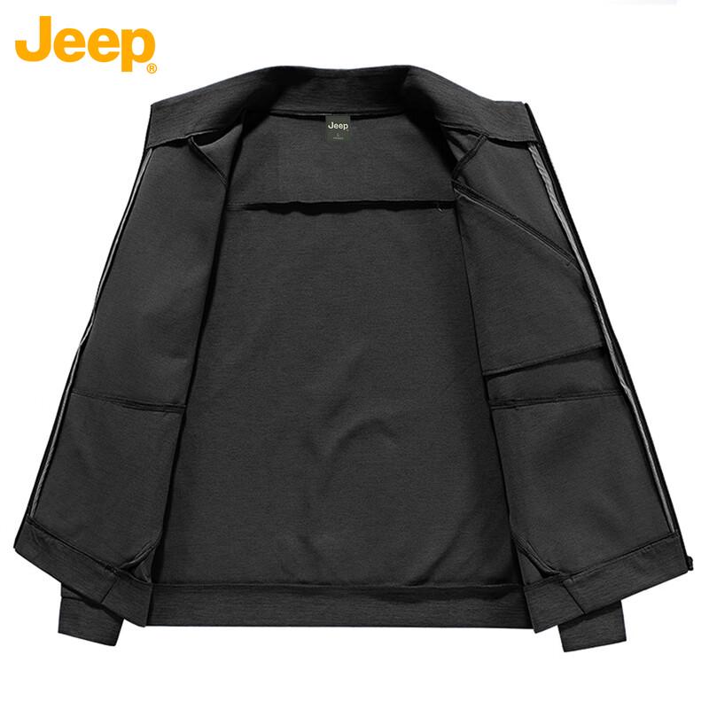 Jeep Men's Heavyweight Stand Collar Zipper Knit Cardigan Jacket