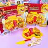 1 Set Kreatives Stressabbau-Set Lustiges Burger-Fütterungsspielzeug Löffel Rollenspielzeug Kinder Fantasievolles Spiel Geschenke für Jungen und Mädchen