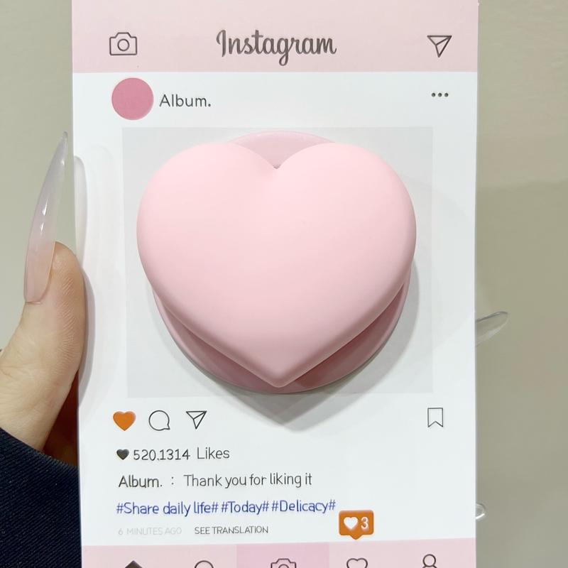 Cute 3D Heart-Shaped Magnetic Phone Holder, Suitable for MagSafe Wireless Charging Phones iPhone Magnetic Bracket Holder