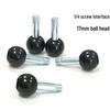 17mm Ball Head Adapter for Live Streaming, Gimbal, Camera Round Ball with 1/4 Screw Bracket.