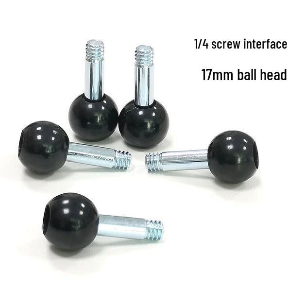 17mm Ball Head Adapter for Live Streaming, Gimbal, Camera Round Ball with 1/4 Screw Bracket.