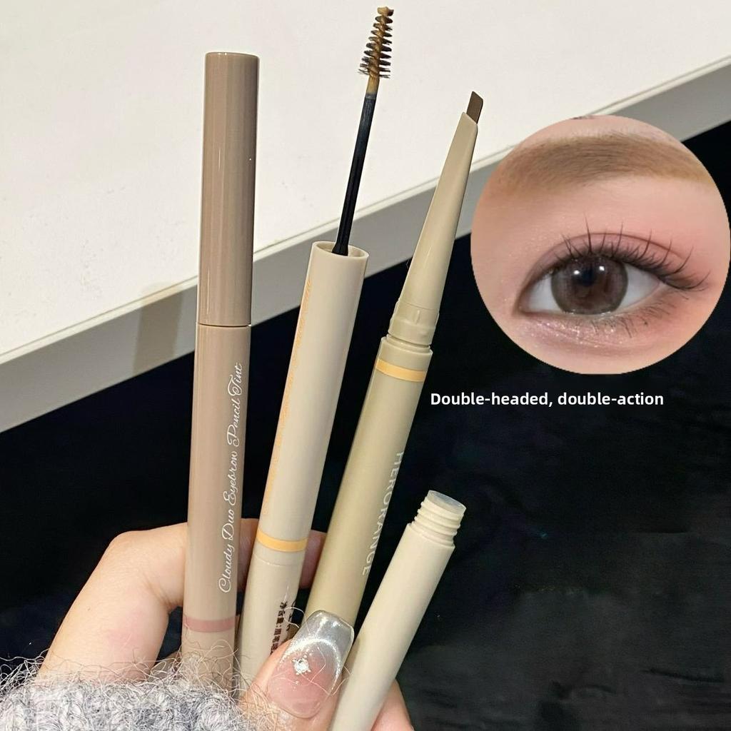 Double-head Eyebrow Pencil Eyebrow Brush, Eyebrow Dye Cream, Natural Wild Eyebrow Three-dimensional Eyebrow Pencil