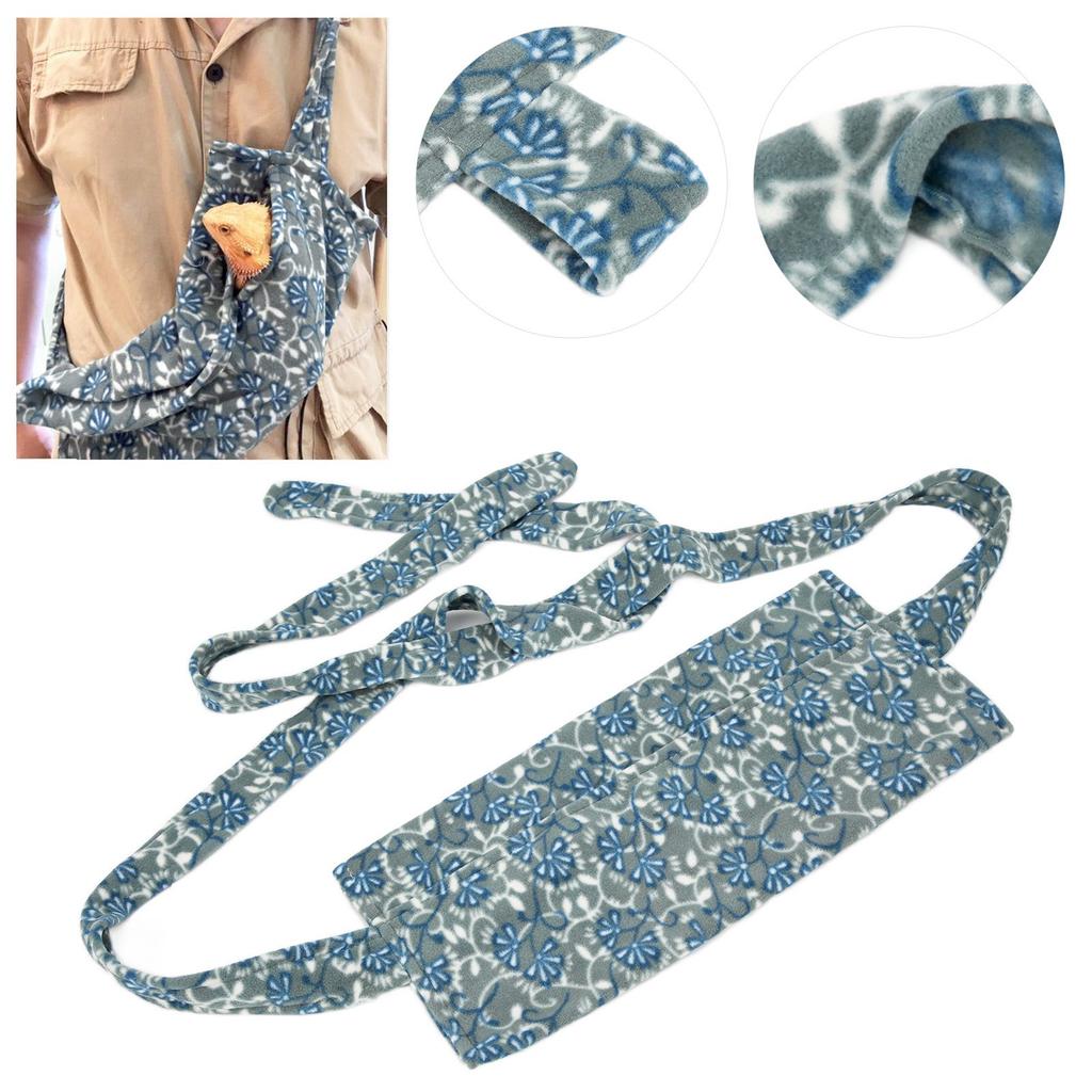 Lizards Sling Carrier Soft Travel Bag Outing Supplies for Bearded Dragon Climbing Pet Small Animal