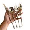 Western Knives and Forks Tableware Small Waist Steak Knives and Forks Set Stainless Steel Household Premium Food Spoon Dessert Spoon and Fork