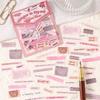 JIAMEI 50pcs/pack Creative Aesthetic English Short Sentence PET Sticker DIY Scrapbooking Decor Journal Supplies