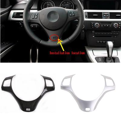 ABS Cadre de Volant de Voiture Couvercle Garniture Autocollant Convient Pour BMW Série 3 E90 E92 2005-2012 Intérieur Auto
