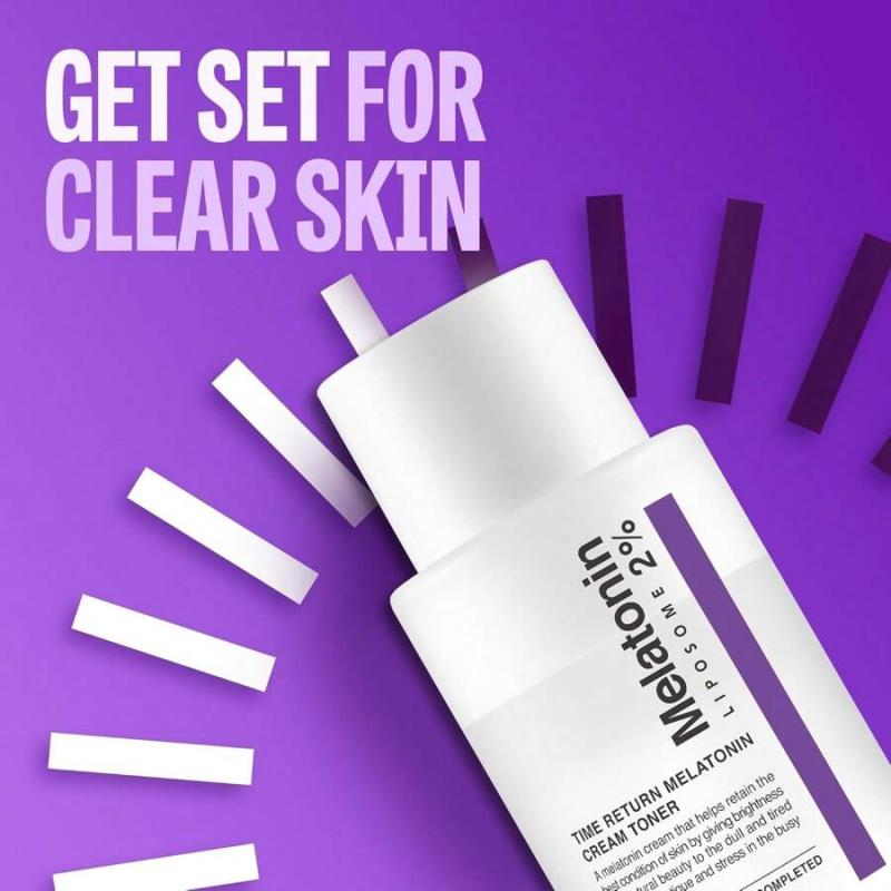 Maxclinic Time Return Melatonin Creme Toner 200ML | Feuchtigkeitsspendender Gesichtstoner für empfindliche Haut